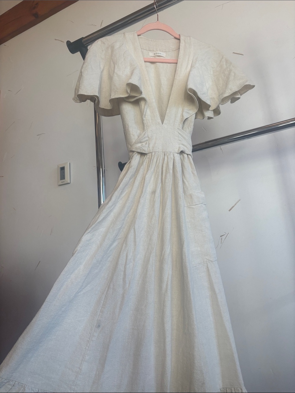 Doen Cream Ruffled Maxi Dress - Picture 9 of 9